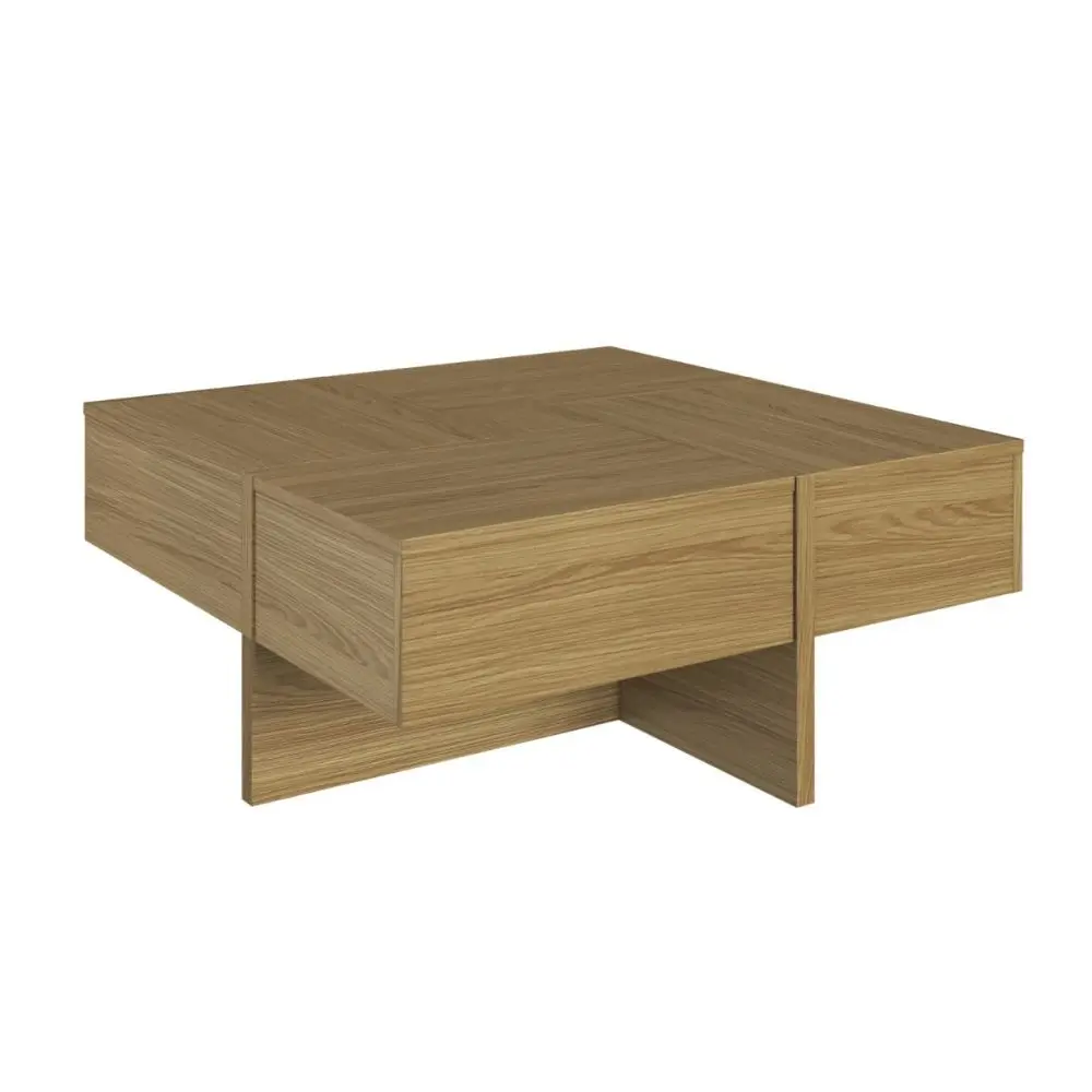 Arden 4-Drawer Coffee Table with drawers open, displaying spacious storage compartments.
