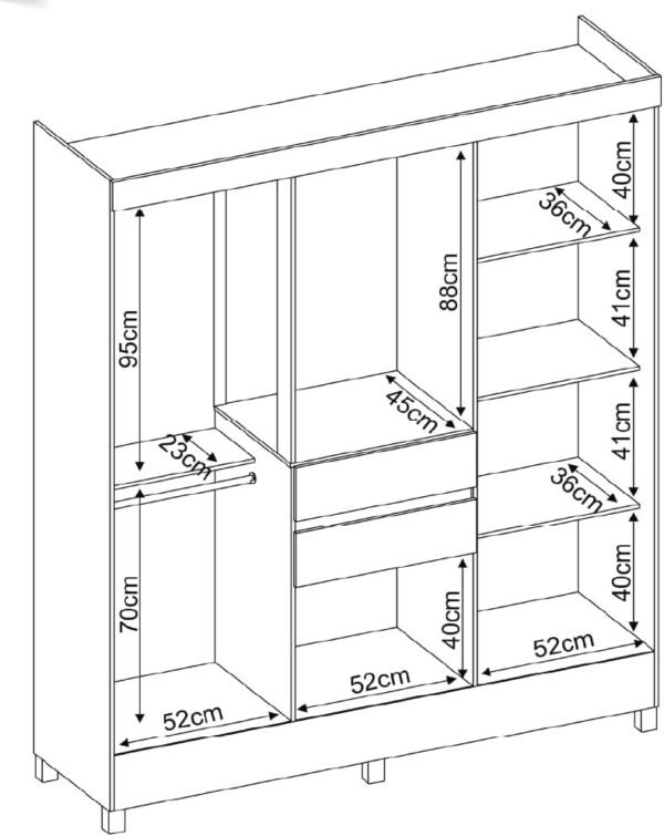Munique 8-Door Wardrobe – White
