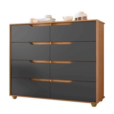 Astillia Two-Tone Titanium 8-Drawer Chest