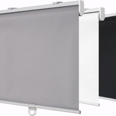 Cordless Blackout Roller Shade – 100% UV Blocking, Thermal Insulated, Room-Darkening Waterproof Window Blind (Grey, 14″ x 72″)