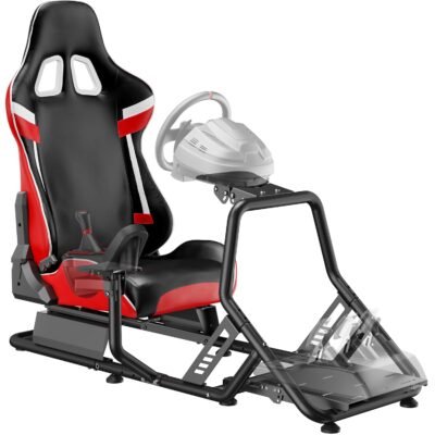 ARES WING Racing Simulator Cockpit with Adjustable Seat – Compatible with Fanatec, Thrustmaster, Logitech, Moza for PS5/PS4/Xbox/PC