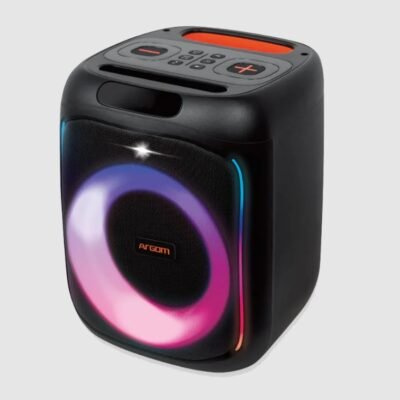 ArgomTech Rave Box 65 Wireless Bluetooth Speaker – 600W, Karaoke Mic, Light Show, Portable Party Speaker