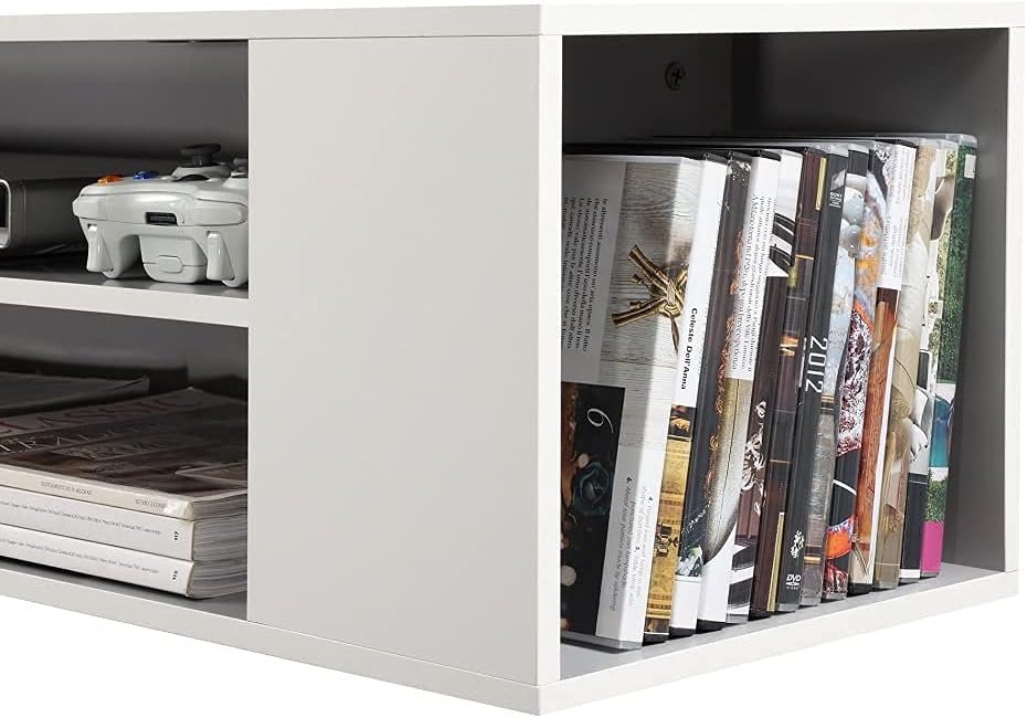 Wall Mounted TV Console Shelf – White | Sleek, Space-Saving & Modern Design!
