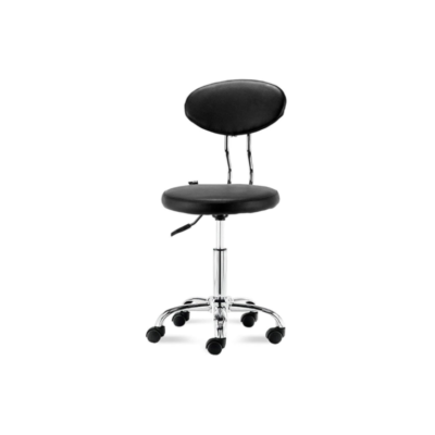 Cashier’s Chair – Adjustable Mid-Back Ergonomic Chair (Black & Silver)