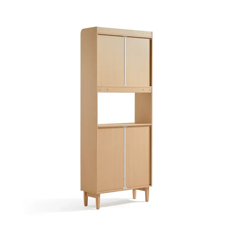 Modern Multi-Compartment Sideboard Cabinet with Double-Layer Storage & Acrylic Doors