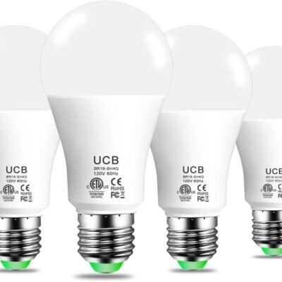 UCB Alexa Smart Light Bulbs – 130W Equivalent (12W LED), Tunable White, Bluetooth Control – 4 Pack