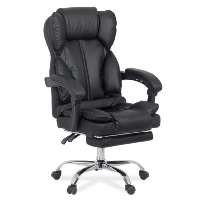 Shopro Luxy Manager’s Chair – Premium Leather Executive Office Chair (Reclining & Adjustable)