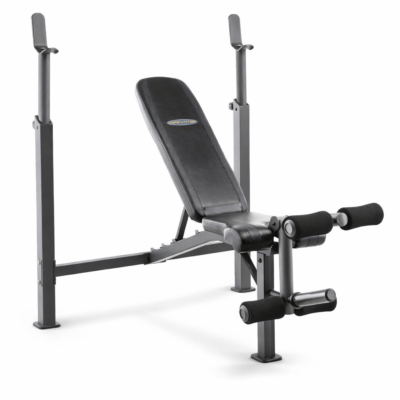 Competitor Olympic Weight Bench – Heavy-Duty Adjustable Home Gym Bench with Barbell Rack