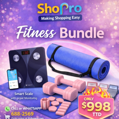 Women’s Fitness Bundle – Smart Scale, Yoga Mat & Adjustable Dumbbell Set