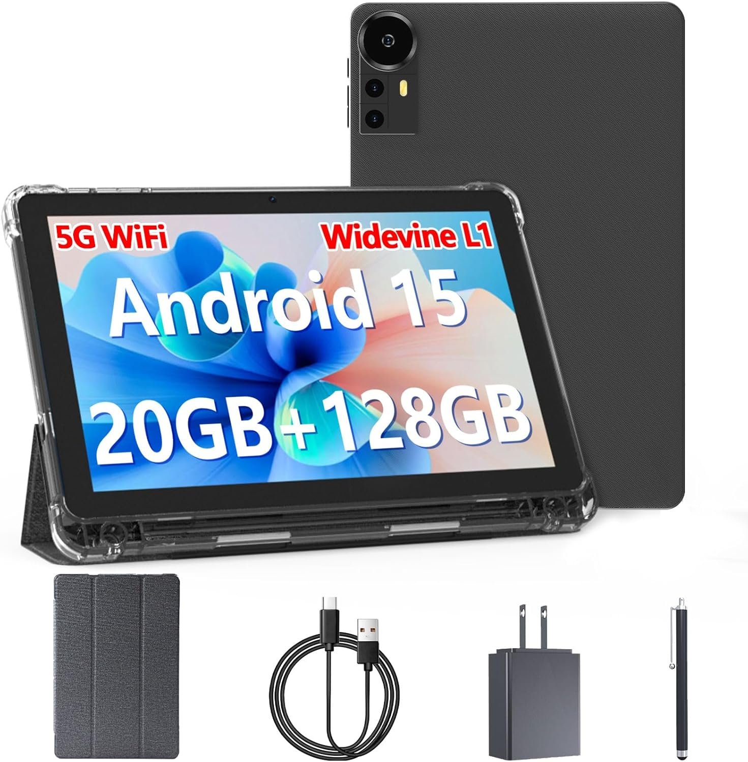 Midnight Grey ProTab 10 – 20GB RAM | 128GB + 2TB | Android 15 Tablet