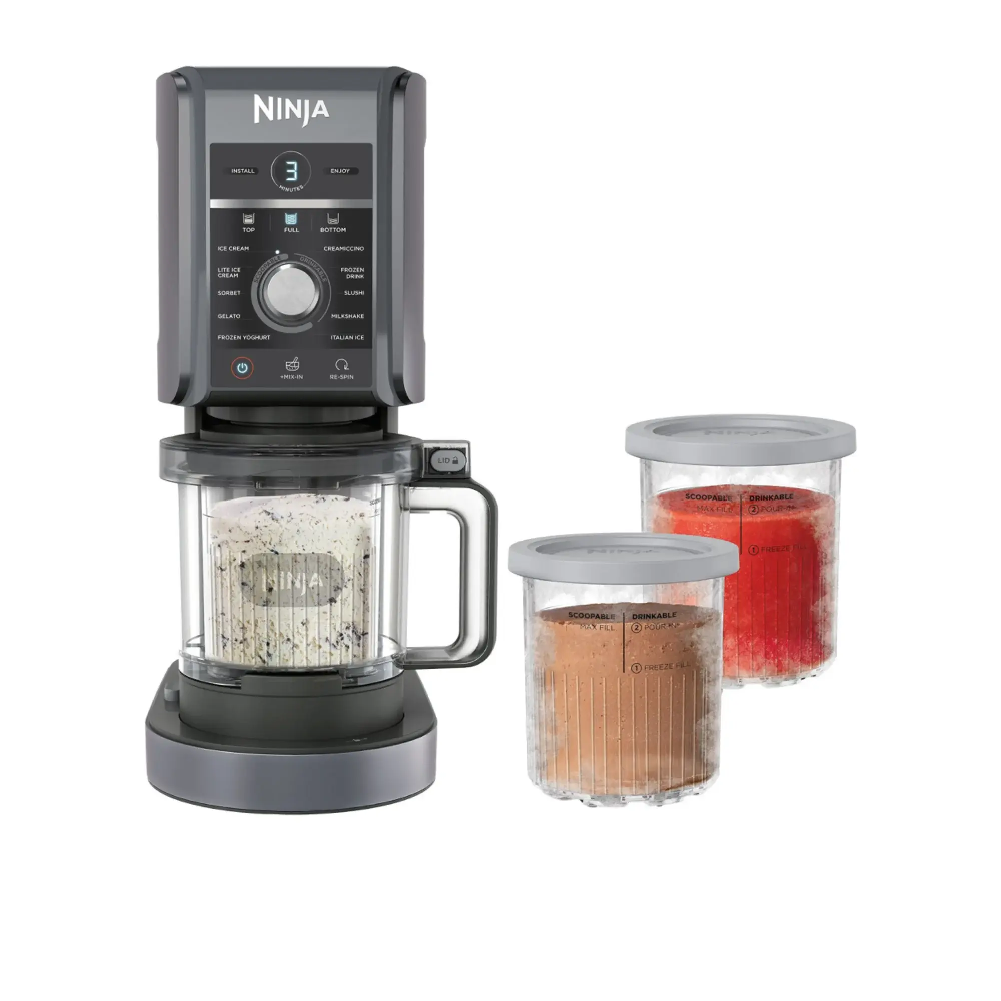 Ninja CREAMi Deluxe Ice Cream Maker CN501CO – 24oz XL Tubs, 5 Programs, 800W | Trinidad at Shopro Trinidad