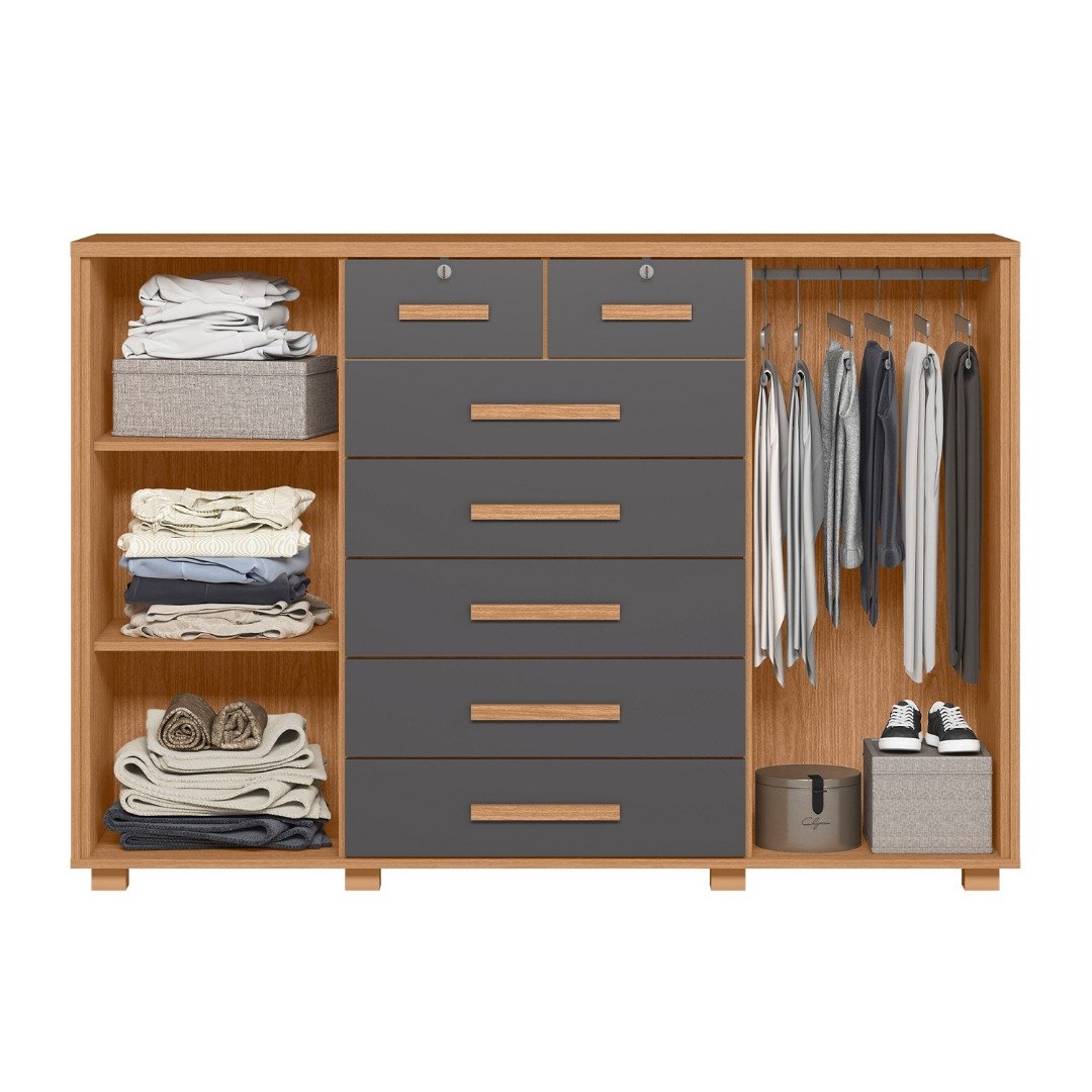 Titanium 2 Door 7 Drawer Chest - Side View