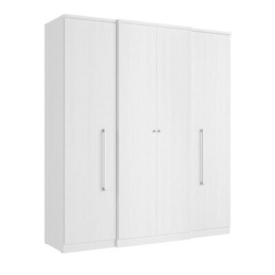 Splendore 4 Door Wardrobe – White – Elegant Storage Solution