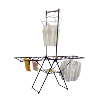 Danny Home Premium Folding Clothes Drying Rack with Shoe Shelf – Rust Resistant Indoor & Outdoor