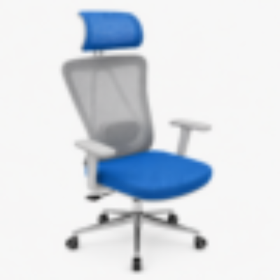 Neo Executive Ergonomic Chair – Adjustable Mesh Office Chair (Blue & Grey)
