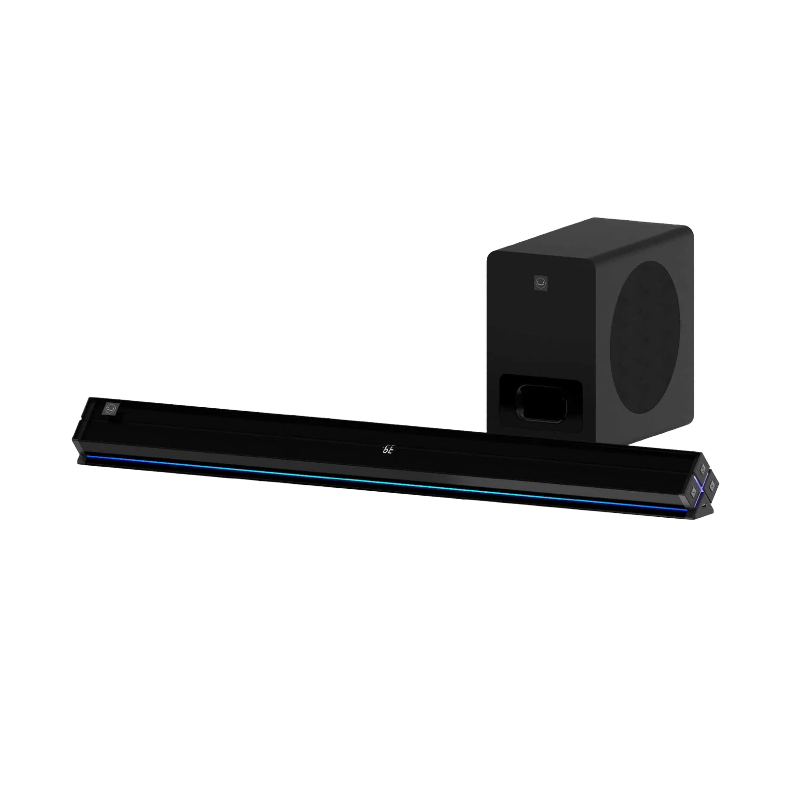 Unno Tekno EdgeBar Soundbar with Wireless Subwoofer – 80W 2.1 Channel Bluetooth Speaker System