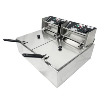 Marigold Commercial Professional Double Basket Deep Fryer 16L, 110V Stainless Steel | Shopro Trinidad & Tobago