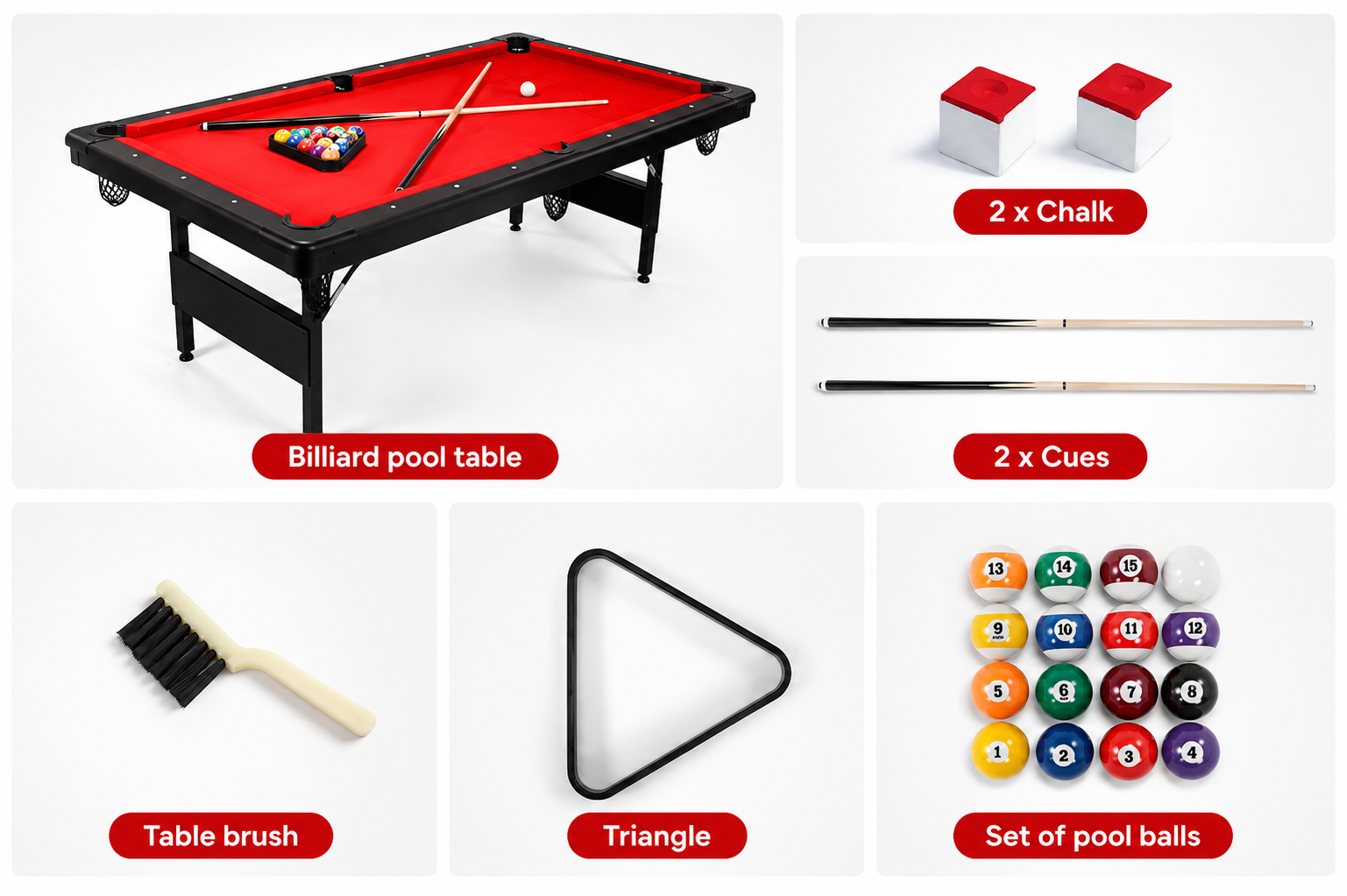 Shopro 7FT Pool Table – Complete Set w/ Folding Billiards. at Shopro Trinidad