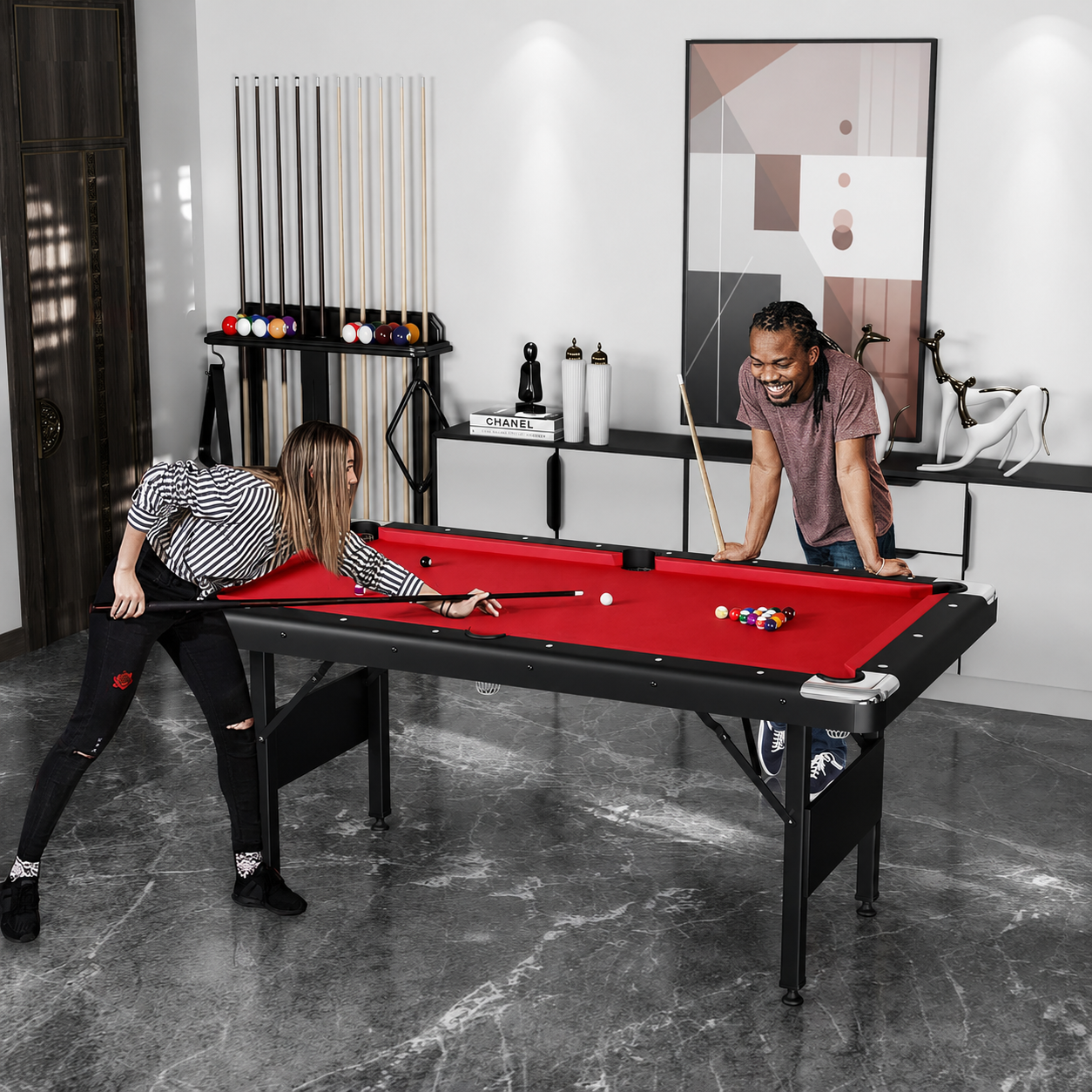 Shopro 7FT Pool Table – Complete Set w/ Folding Billiards. at Shopro Trinidad
