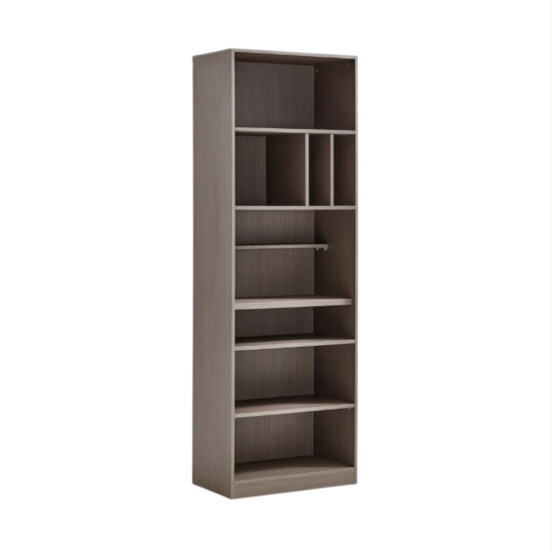 Brown Bookshelf & Bookcase Organizer – 71″ Tall Melamine Storage Shelf for Home & Office | Shopro Trinidad at Shopro Trinidad