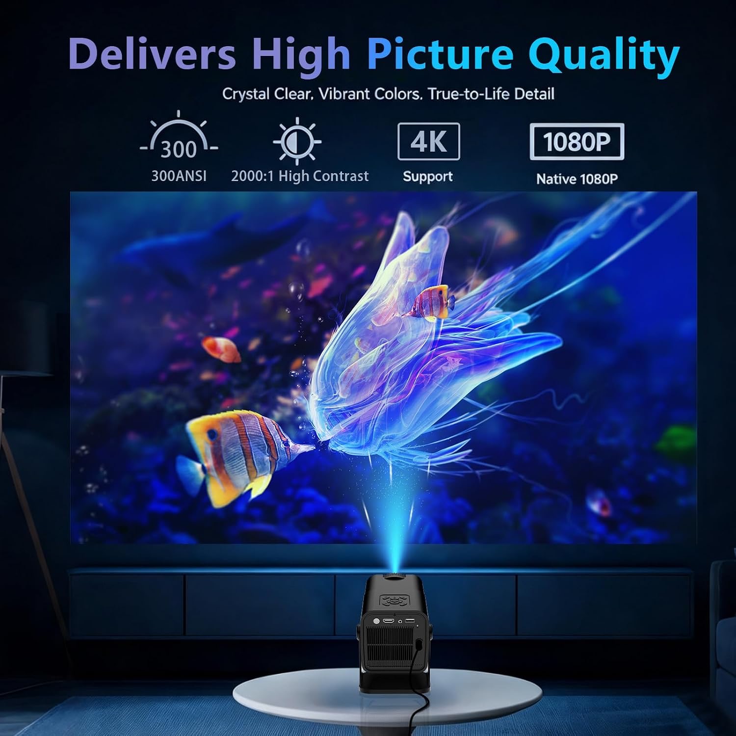Mini Projector – 1080P Portable Projector with WiFi & Bluetooth at Shopro Trinidad