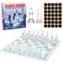 Glass Chess Set – Frosted & Clear Glass Chess Pieces with Glass Board | Shopro Trinidad