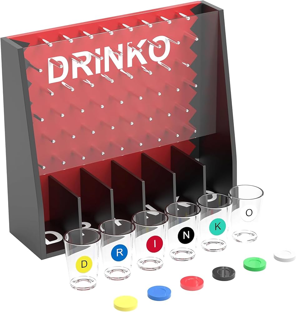 Drinko Drinking Game Board with Shot Glasses – Fun Party Game for Adults | Shopro Trinidad at Shopro Trinidad
