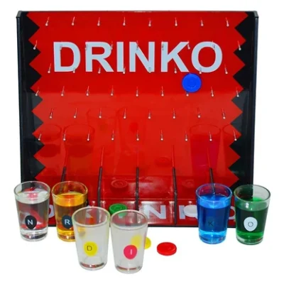 Drinko Drinking Game Board with Shot Glasses – Fun Party Game for Adults | Shopro Trinidad