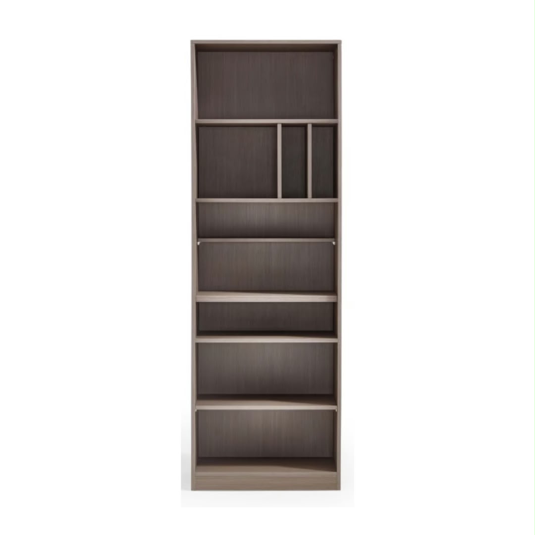Brown Bookshelf & Bookcase Organizer – 71″ Tall Melamine Storage Shelf for Home & Office | Shopro Trinidad at Shopro Trinidad