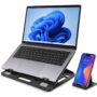 Adjustable Laptop Stand + Phone Stand Set – Foldable Ergonomic Desk Holder for Laptops & Smartphones