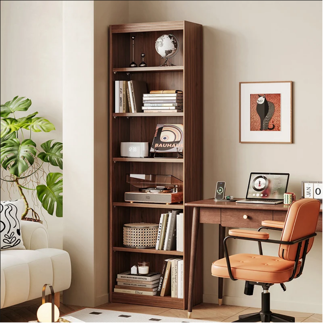 Shopro Walnut 6 Shelf Bookcase | Shopro Trinidad at Shopro Trinidad
