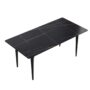 Black and Gold Shopro Rectangular Sintered Stone Dining Table – Seats 4–6 | Shopro Trinidad