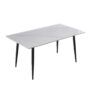 White and Black Sintered Rectangular Stone Dining Table – Seats 4-6 | Shopro Trinidad