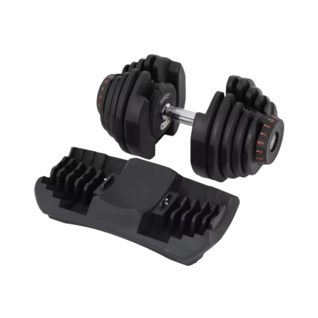 24kg Adjustable Dumbbell Set with Storage Base at Shopro Trinidad