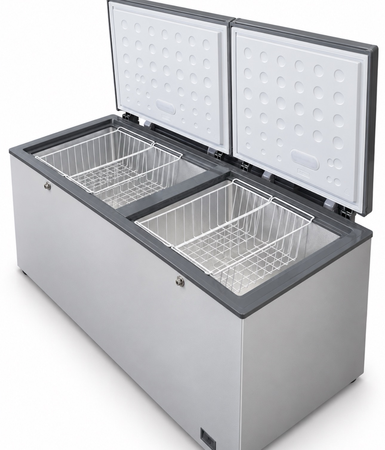 MAXSONIC 25 Cu. Ft. Dual-Function Chest Freezer with Dual Lids – MAX-CF25SLV | Trinidad at Shopro Trinidad