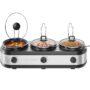 Chefman 7.5 Qt Triple Slow Cooker & Buffet Server – 3-Pot Food Warmer – RJ15-25-TRO-PM