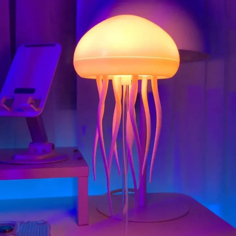 Pool Tables Float Floating Dancing Jellyfish LED Table Lamp with 17 RGB Lighting Effects ...