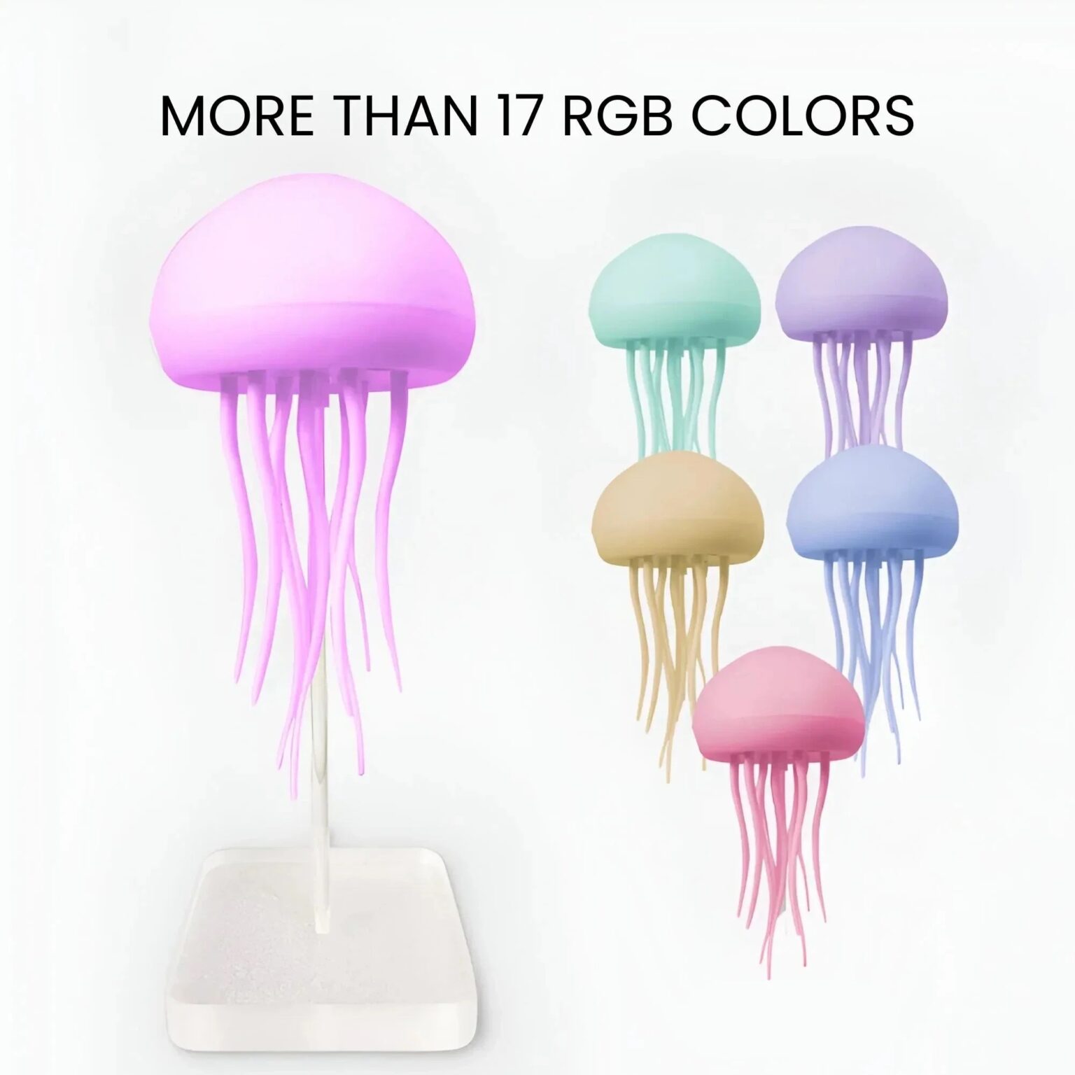Pool Tables Float Floating Dancing Jellyfish LED Table Lamp with 17 RGB Lighting Effects ...